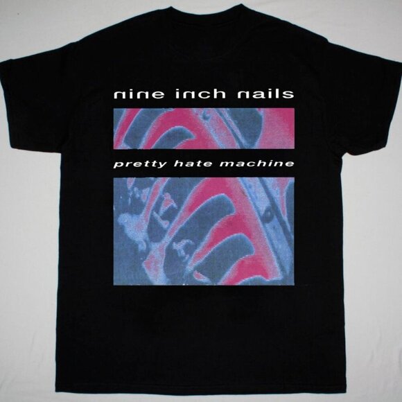 Preston L Tops - Nine Inch Nails Pretty Hate Machine Black T Shirt Industrial Tee 81
